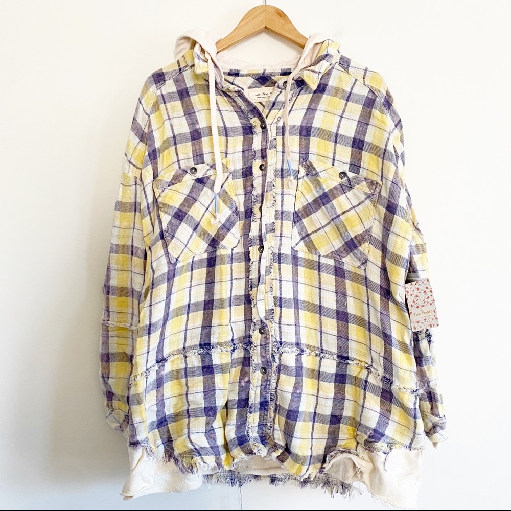 Free People Calico Basin Plaid Button down jacket